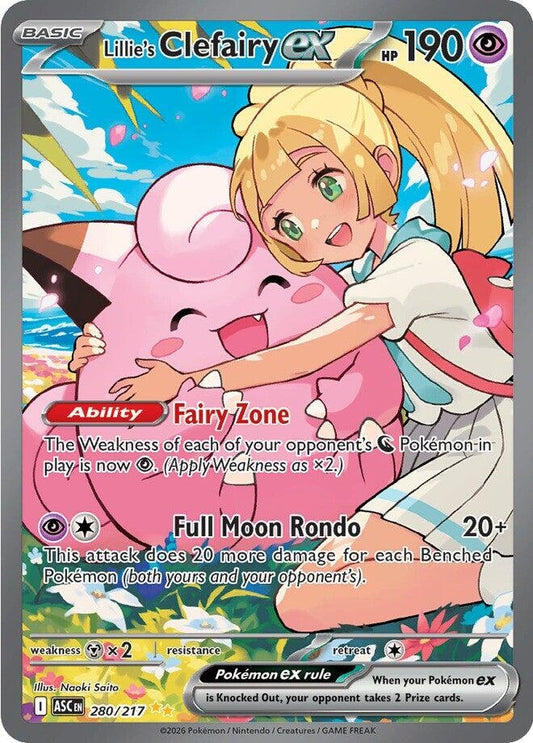 Image for Lillie's Clefairy ex (280/217) (ASC) - Pokemon