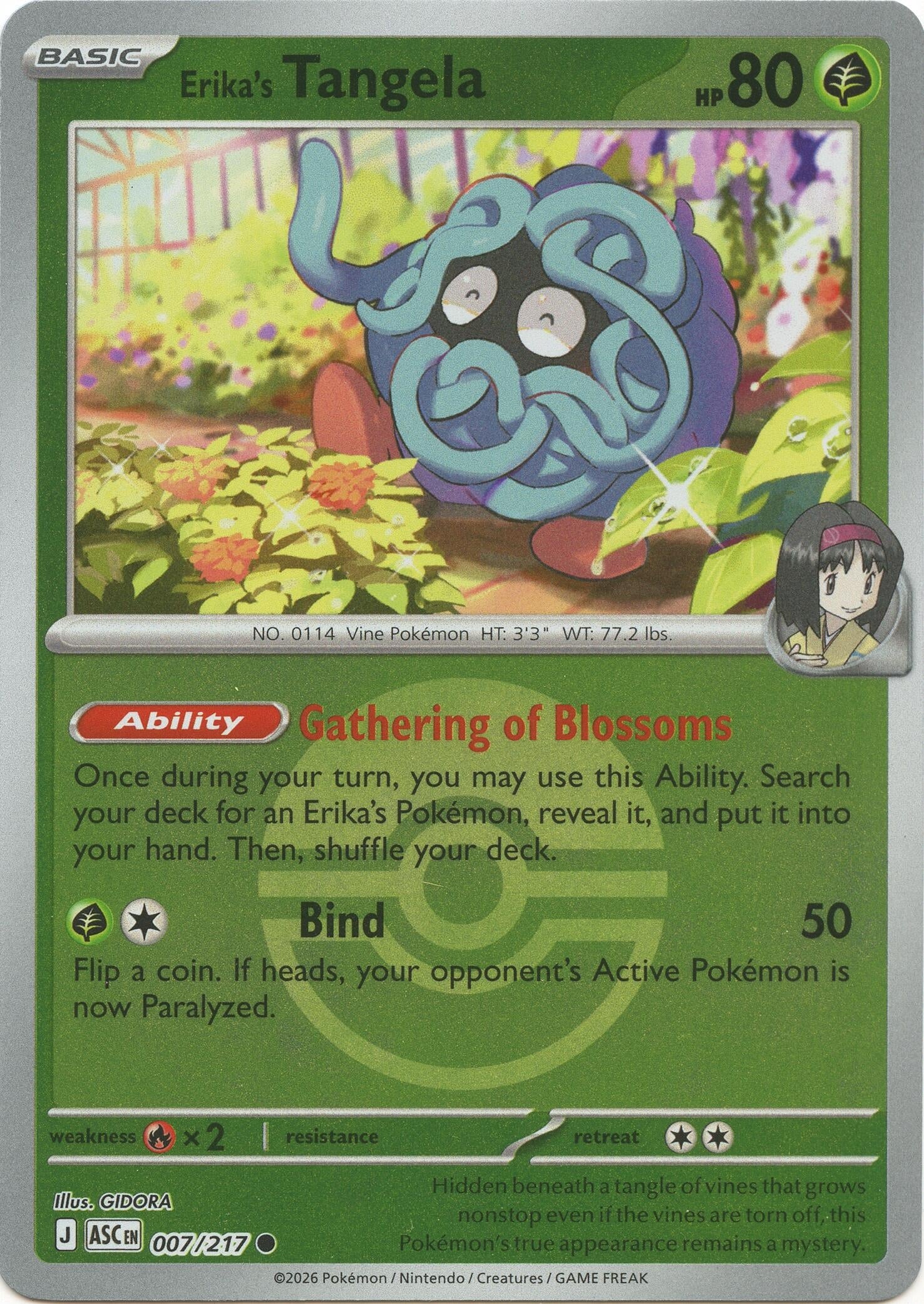 Image for Erika's Tangela - 007/217 (Poke Ball) (007/217) (ASC) - Pokemon