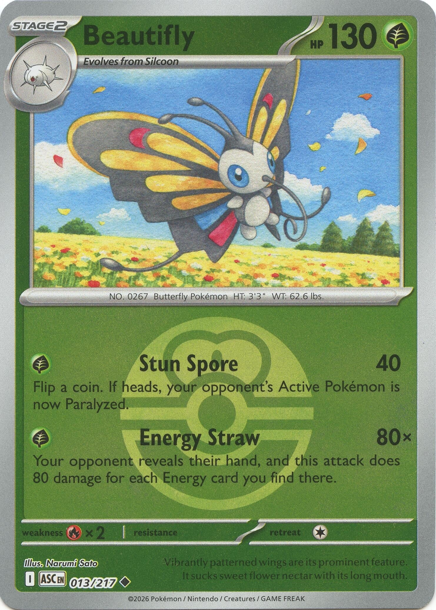 Image for Beautifly - 013/217 (Love Ball) (013/217) (ASC) - Pokemon