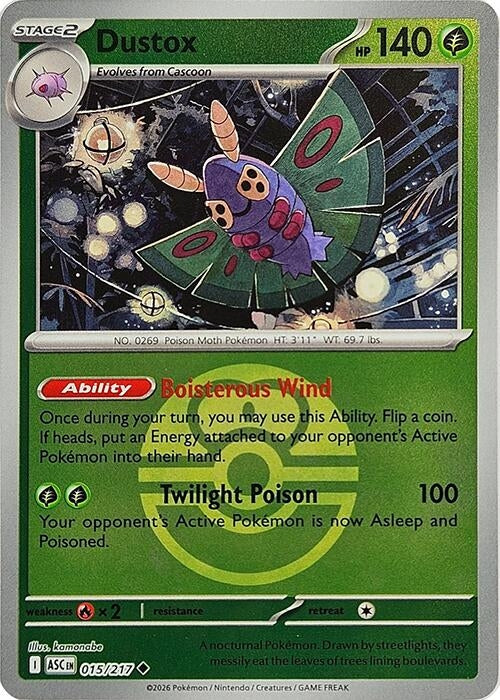 Image for Dustox - 015/217 (Love Ball) (015/217) (ASC) - Pokemon