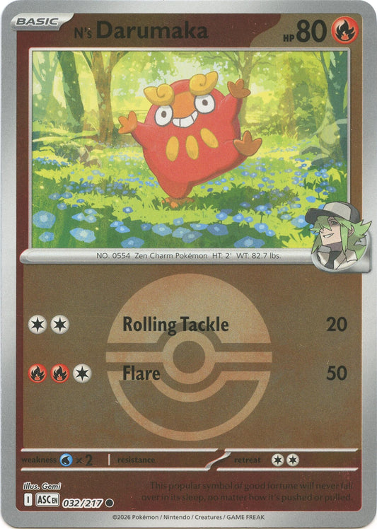 Image for N's Darumaka (Poke Ball) (032/217) (ASC) - Pokemon
