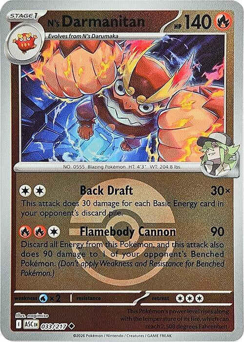 Image for N's Darmanitan (Poke Ball) (033/217) (ASC) - Pokemon