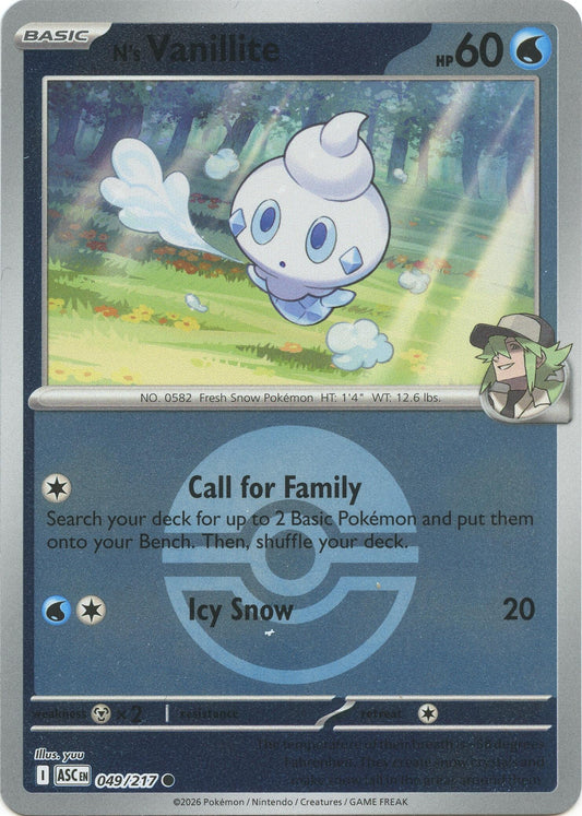 Image for N's Vanillite (Poke Ball) (049/217) (ASC) - Pokemon