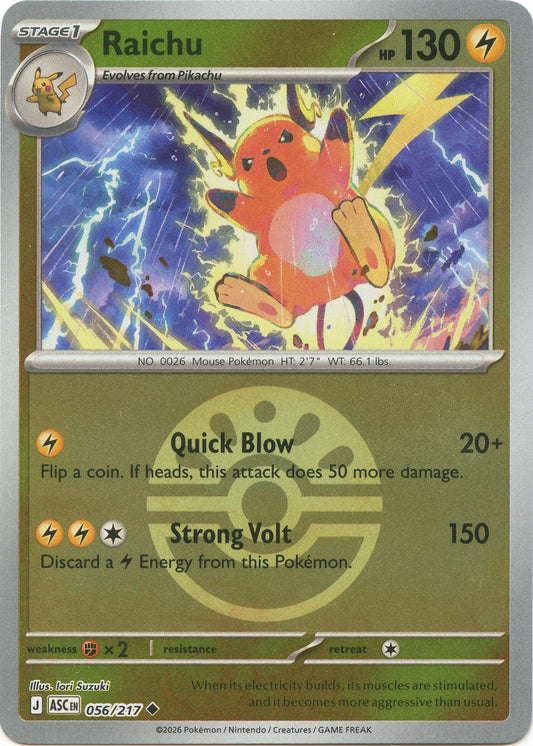 Image for Raichu (Friend Ball) (056/217) (ASC) - Pokemon