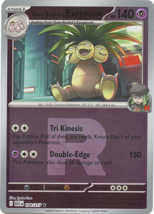 Image for Team Rocket's Exeggutor (Team Rocket) (078/217) (ASC) - Pokemon