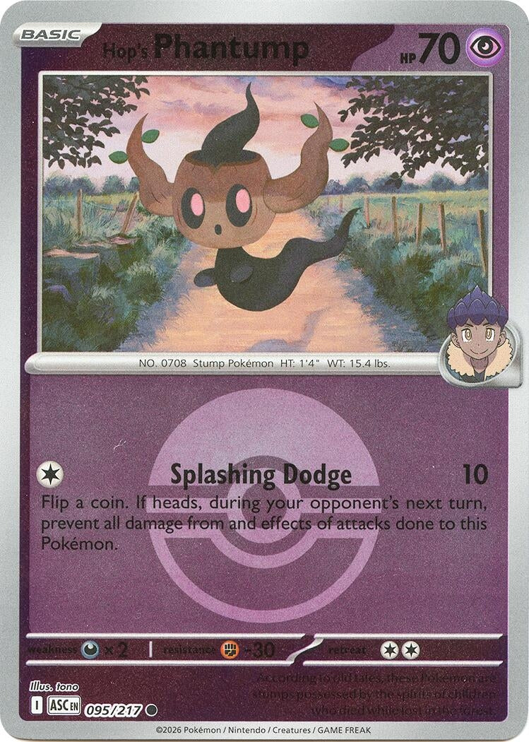 Image for Hop's Phantump (Poke Ball) (095/217) (ASC) - Pokemon
