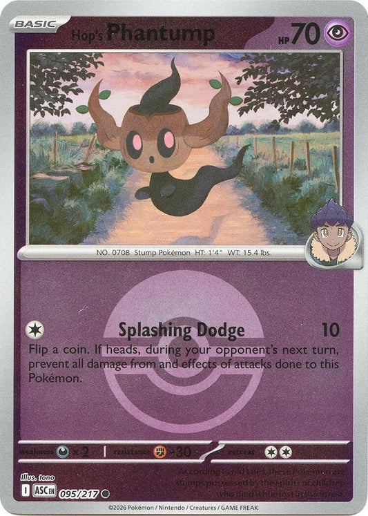 Image for Hop's Phantump (Poke Ball) (095/217) (ASC) - Pokemon