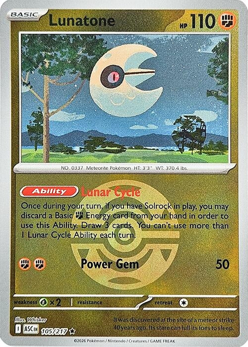 Image for Lunatone (Dusk Ball) (105/217) (ASC) - Pokemon