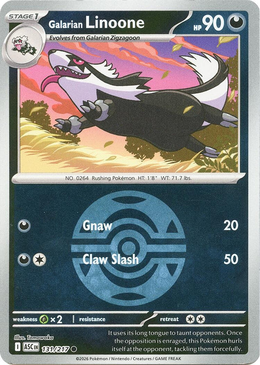 Image for Galarian Linoone (Dusk Ball) (131/217) (ASC) - Pokemon