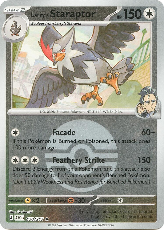 Image for Larry's Staraptor - 170/217 (Poke Ball) (170/217) (ASC) - Pokemon