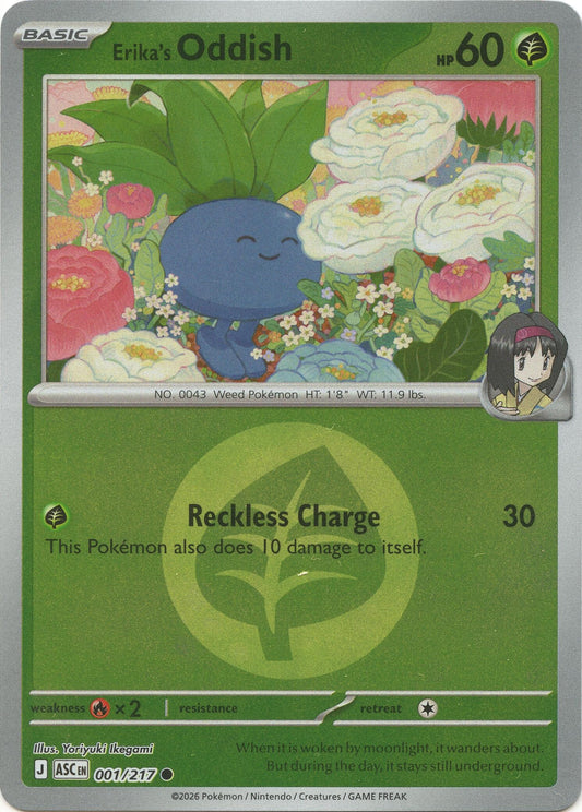 Image for Erika's Oddish (Energy Symbol Pattern) (001/217) (ASC) - Pokemon