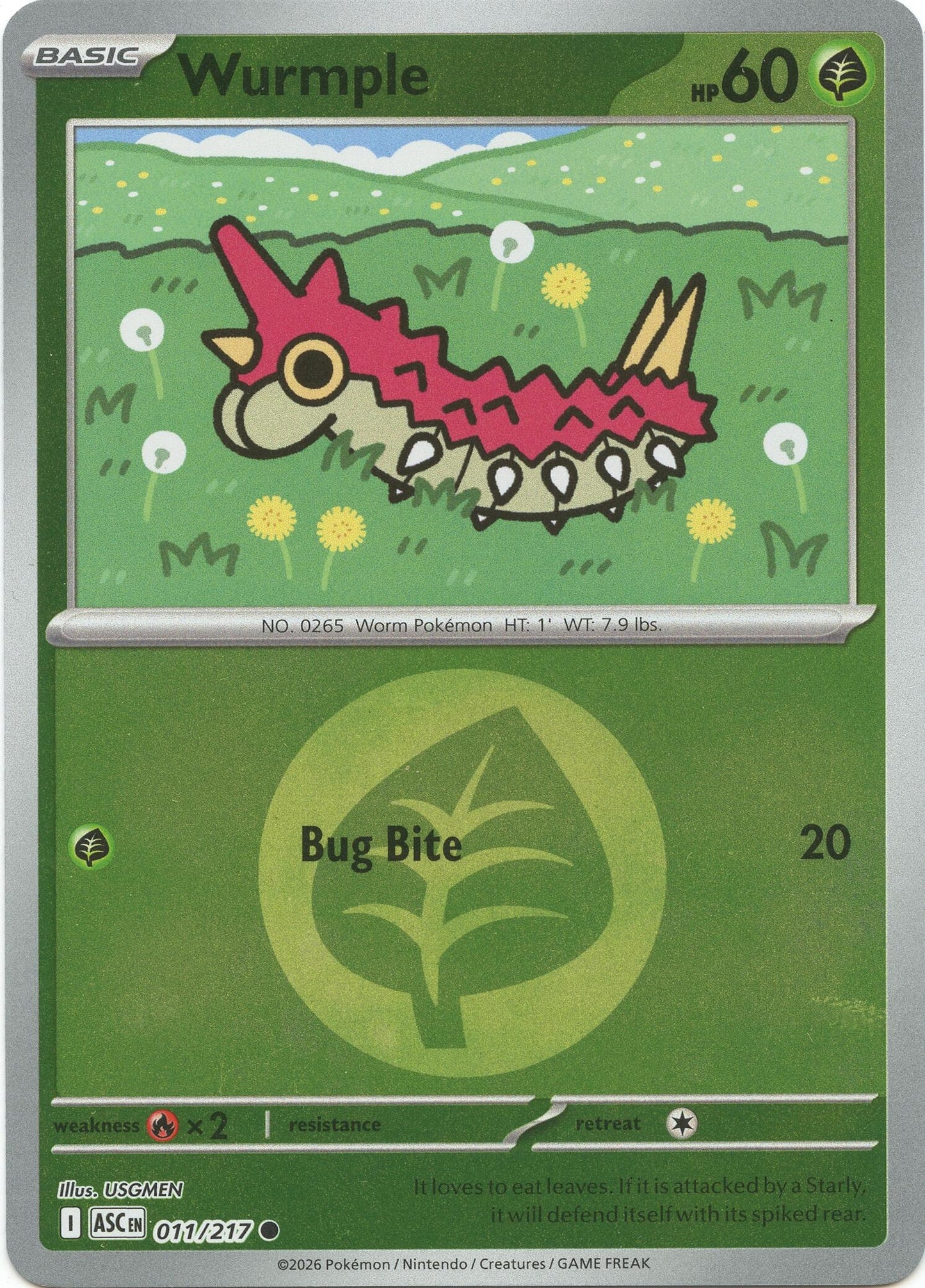 Image for Wurmple (Energy Symbol Pattern) (011/217) (ASC) - Pokemon