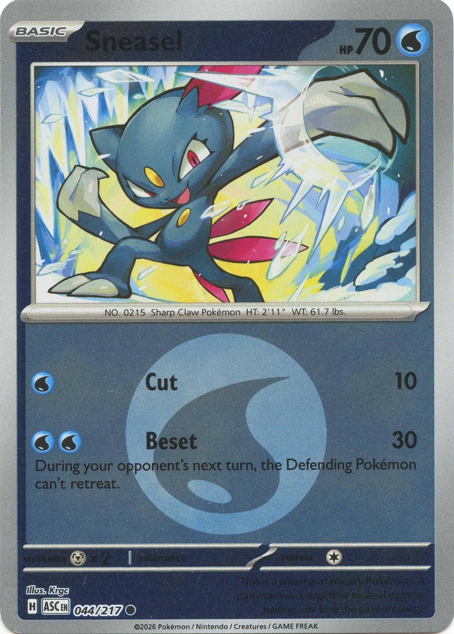 Image for Sneasel (Energy Symbol Pattern) (044/217) (ASC) - Pokemon