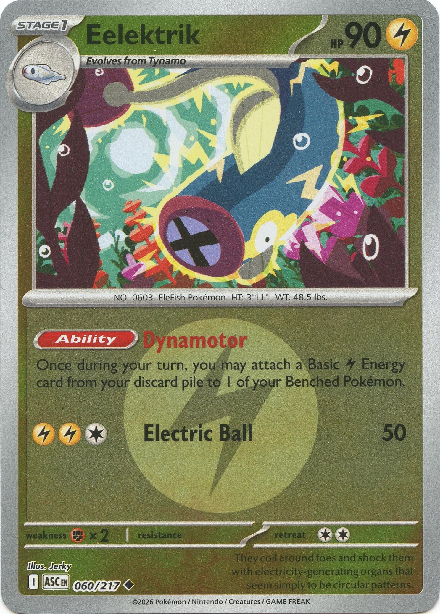 Image for Eelektrik (Energy Symbol Pattern) (060/217) (ASC) - Pokemon