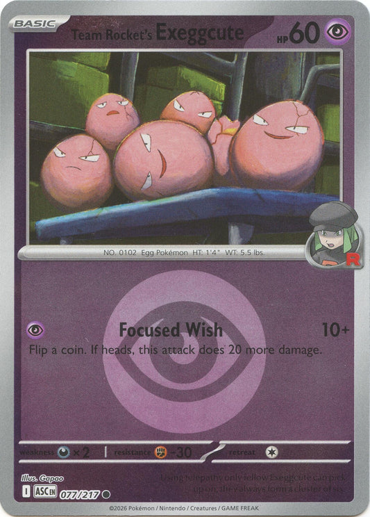 Image for Team Rocket's Exeggcute (Energy Symbol Pattern) (077/217) (ASC) - Pokemon