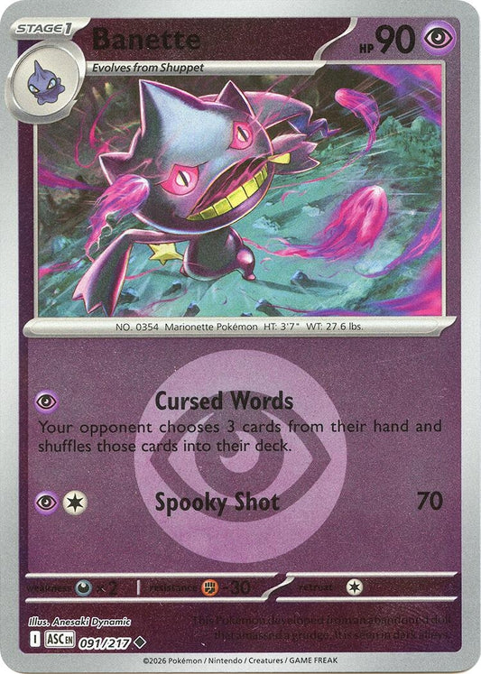 Image for Banette - 091/217 (Energy Symbol Pattern) (091/217) (ASC) - Pokemon