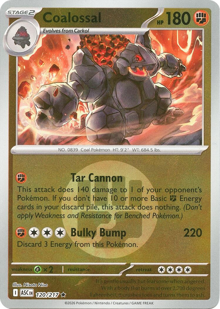 Image for Coalossal (Energy Symbol Pattern) (120/217) (ASC) - Pokemon