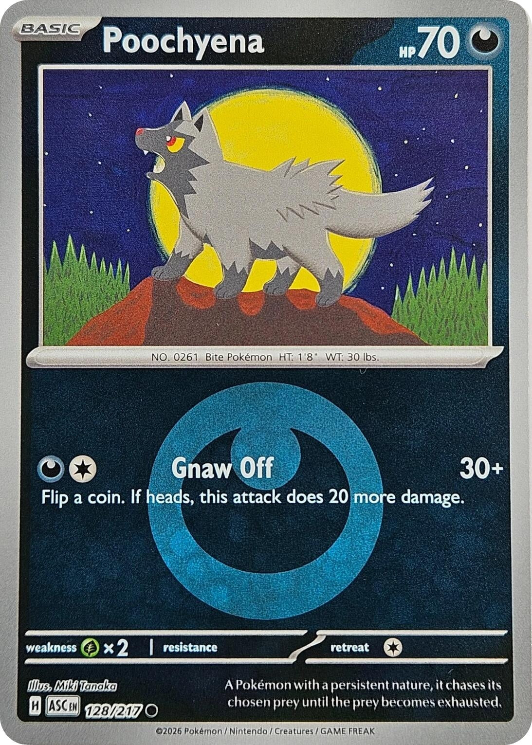 Image for Poochyena (Energy Symbol Pattern) (128/217) (ASC) - Pokemon