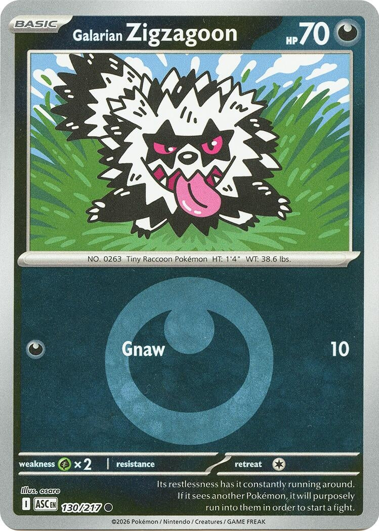 Image for Galarian Zigzagoon (Energy Symbol Pattern) (130/217) (ASC) - Pokemon