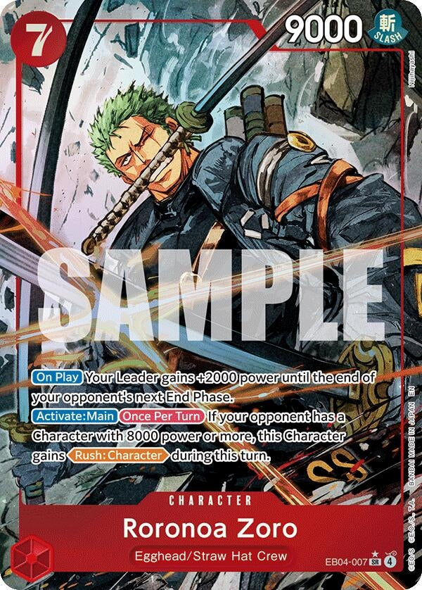 Image for Roronoa Zoro (EB04-007) (Alternate Art) (EB04-007) (Adventure on Kami's Island) (OP15-EB04) - One Piece Card Game