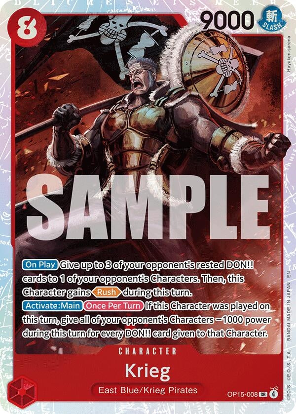 Image for Krieg (OP15-008) (OP15-008) (Adventure on Kami's Island) (OP15-EB04) - One Piece Card Game
