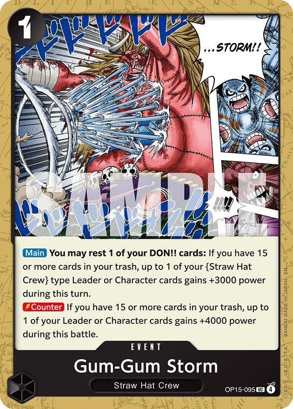 Image for Gum-Gum Storm (OP15-095) (Adventure on Kami's Island) (OP15-EB04) - One Piece Card Game
