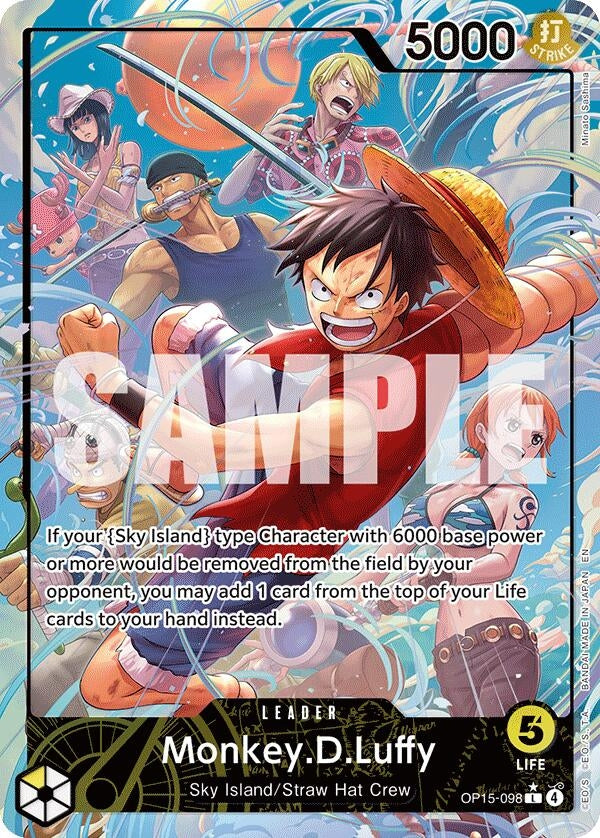 Image for Monkey.D.Luffy (OP15-098) (Alternate Art) (OP15-098) (Adventure on Kami's Island) (OP15-EB04) - One Piece Card Game