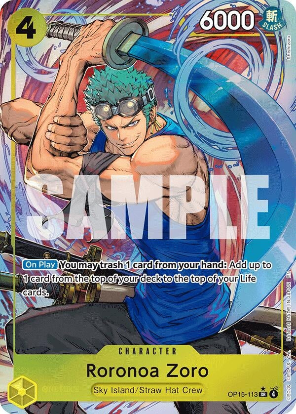 Roronoa Zoro (OP15-113) (Alternate Art) (OP15-113) (Adventure on Kami's Island)