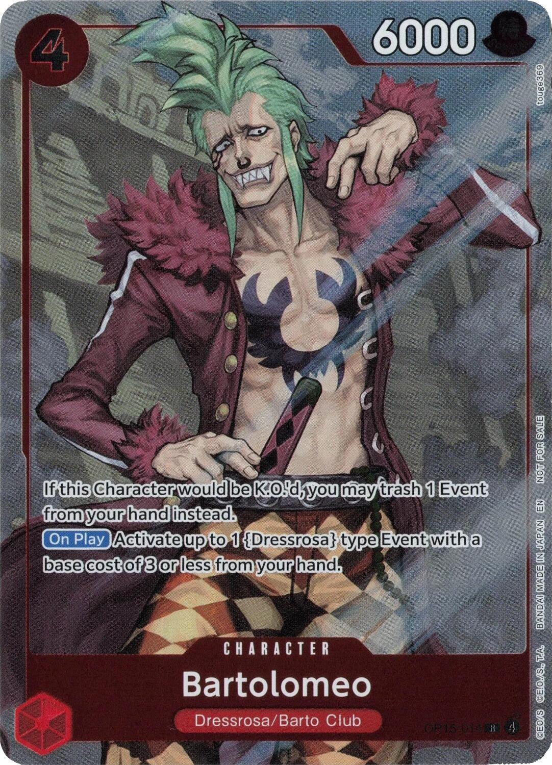 Image for Bartolomeo (Dash Pack) (OP15-014) (Adventure on Kami's Island) (OP15-EB04) - One Piece Card Game