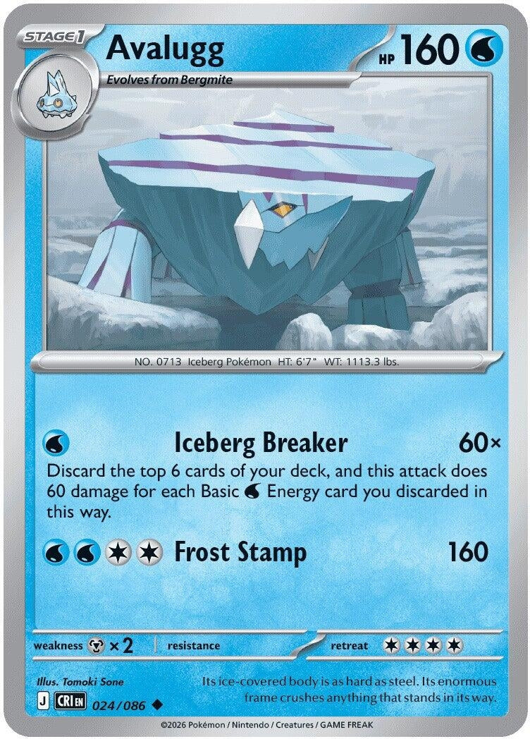 Image for Avalugg (024/086) (ME04: Chaos Rising) (CRI) - Pokemon