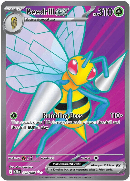Image for Beedrill ex (098/086) (ME04: Chaos Rising) (CRI) - Pokemon
