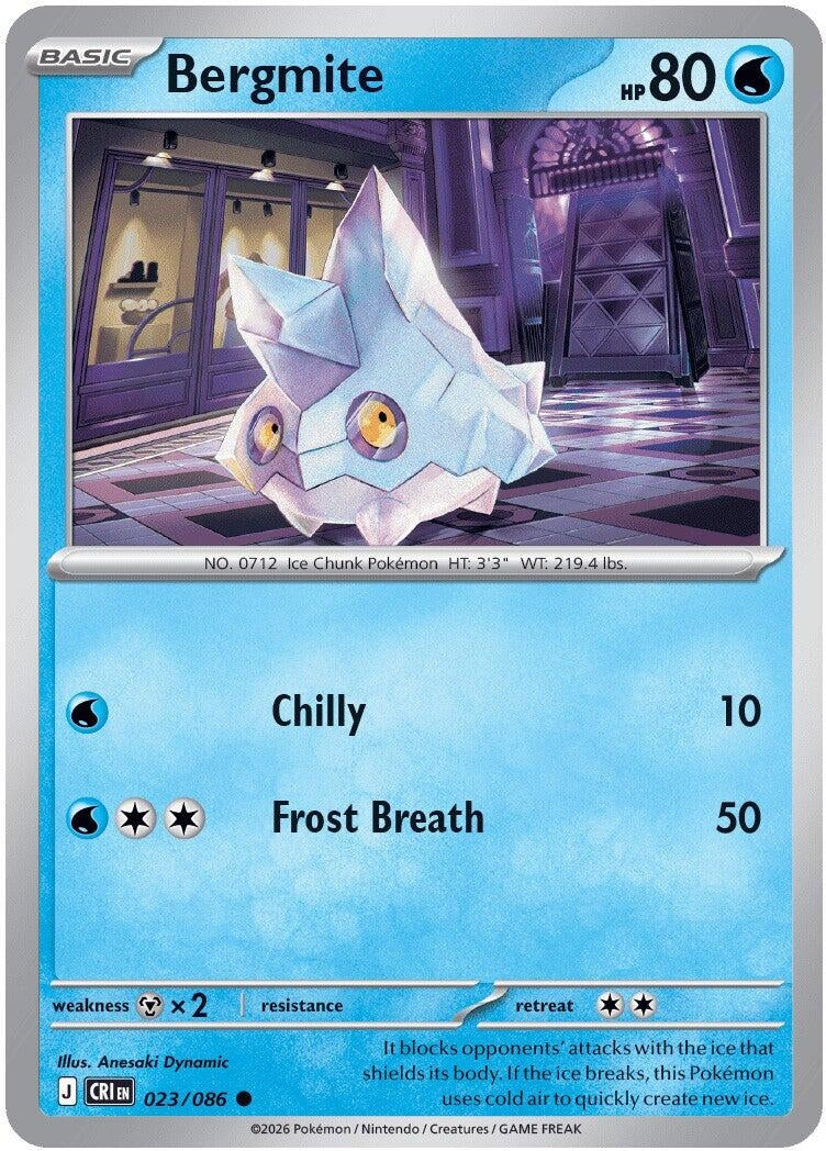 Image for Bergmite (023/086) (ME04: Chaos Rising) (CRI) - Pokemon