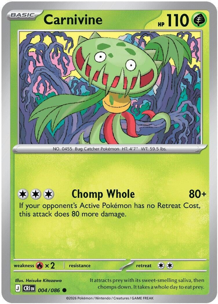 Image for Carnivine (004/086) (ME04: Chaos Rising) (CRI) - Pokemon