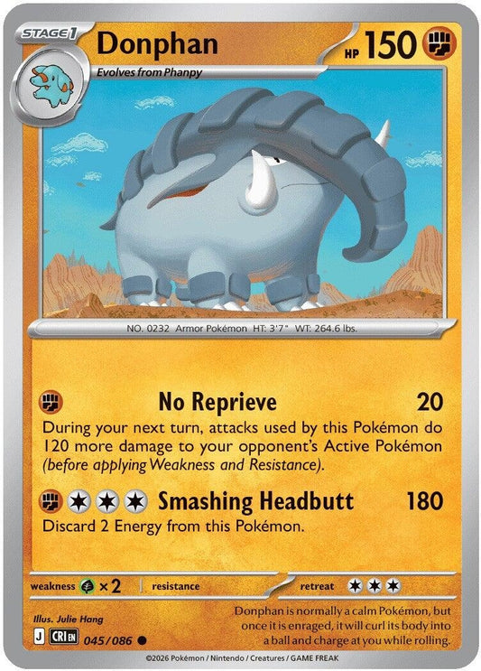 Image for Donphan (045/086) (ME04: Chaos Rising) (CRI) - Pokemon