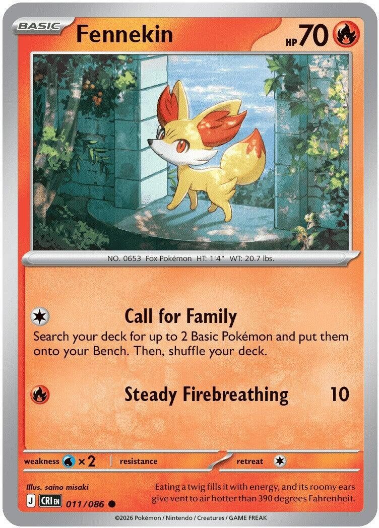 Image for Fennekin (011/086) (ME04: Chaos Rising) (CRI) - Pokemon