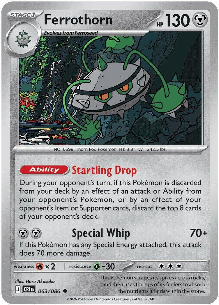 Image for Ferrothorn (063/086) (ME04: Chaos Rising) (CRI) - Pokemon