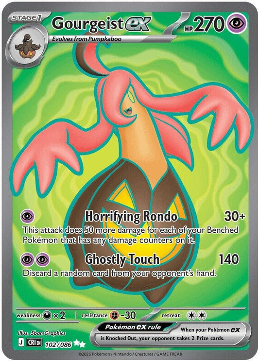 Image for Gourgeist ex (102/086) (ME04: Chaos Rising) (CRI) - Pokemon