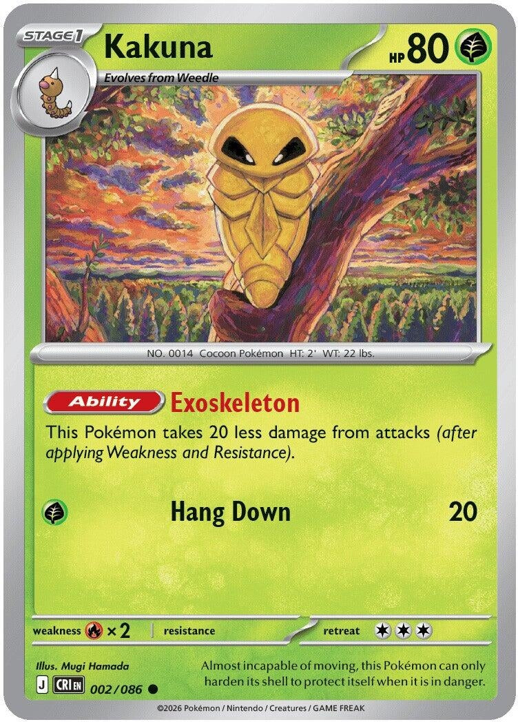 Image for Kakuna (002/086) (ME04: Chaos Rising) (CRI) - Pokemon