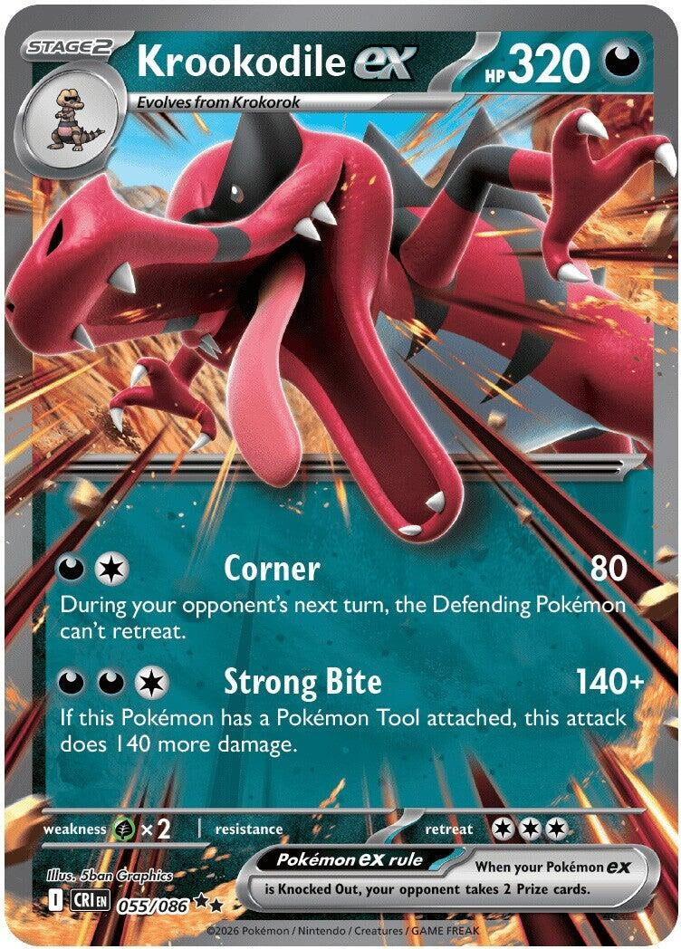 Image for Krookodile ex (055/086) (ME04: Chaos Rising) (CRI) - Pokemon