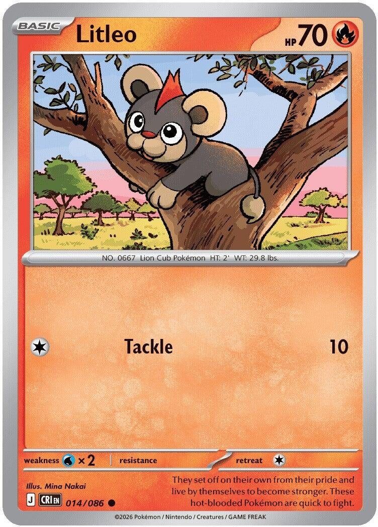 Image for Litleo (014/086) (ME04: Chaos Rising) (CRI) - Pokemon