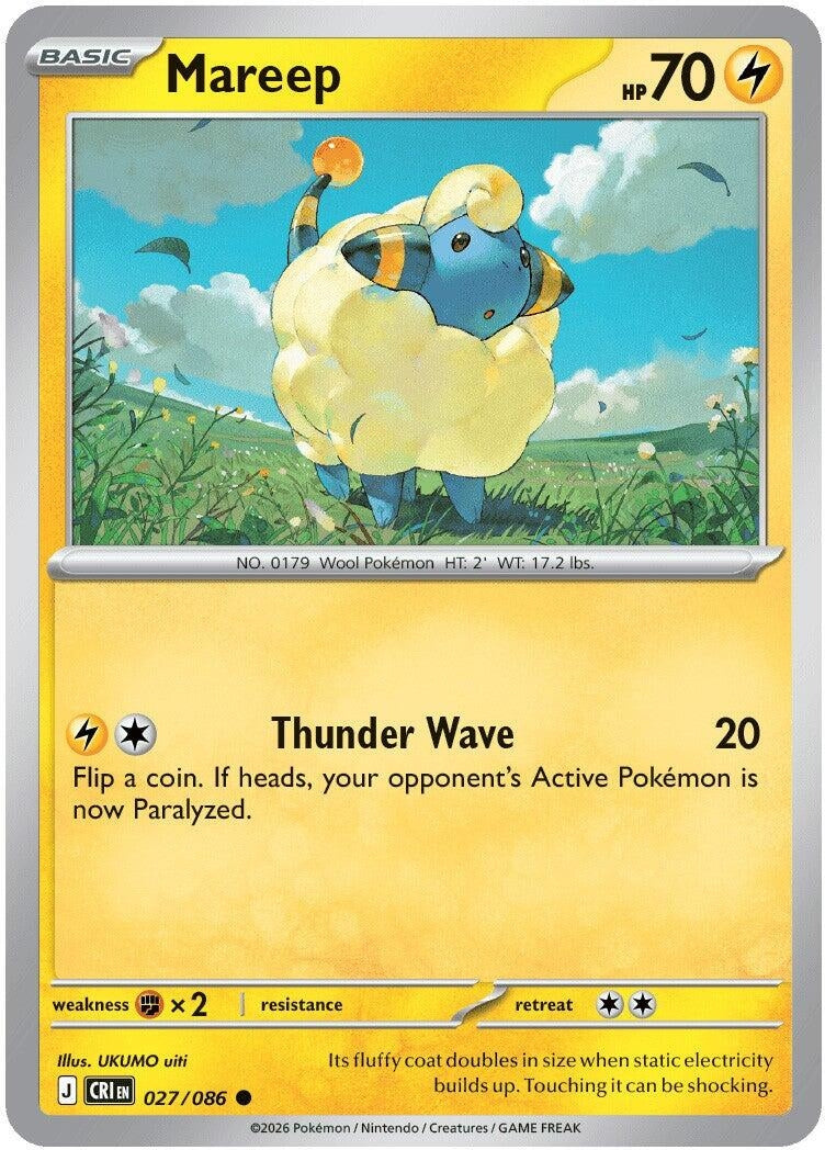Image for Mareep (027/086) (ME04: Chaos Rising) (CRI) - Pokemon