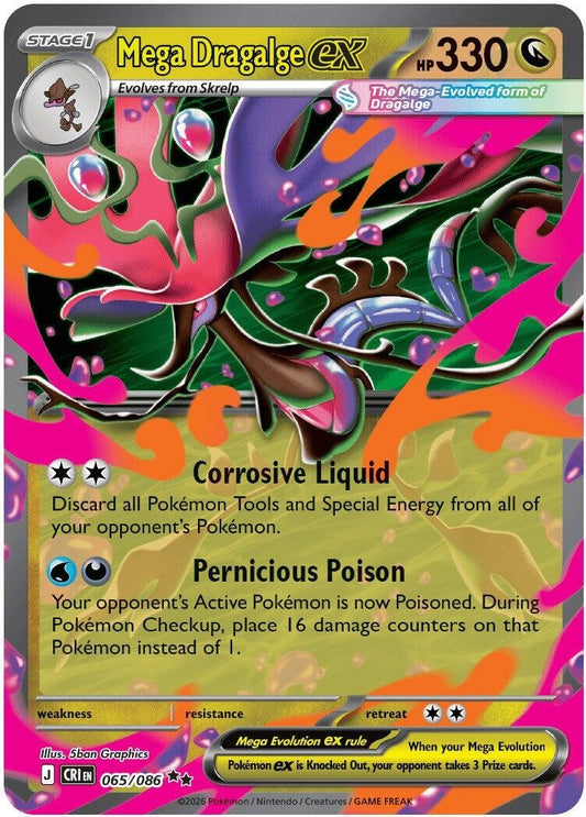 Image for Mega Dragalge ex (065/086) (ME04: Chaos Rising) (CRI) - Pokemon