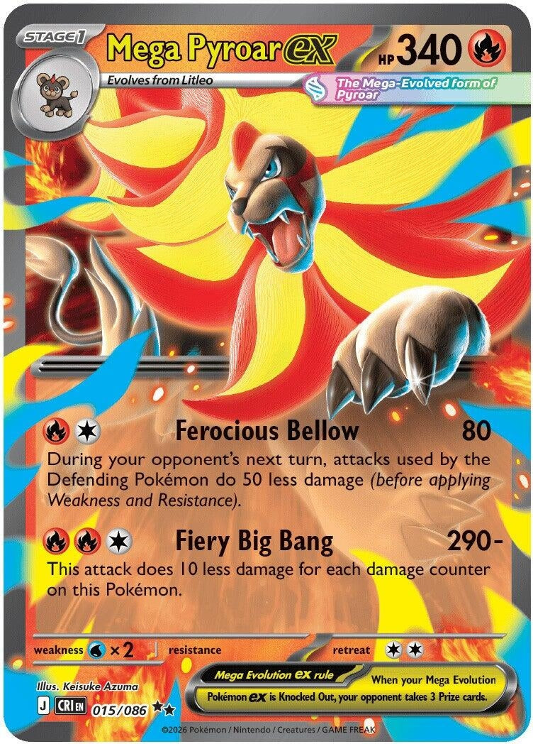 Image for Mega Pyroar ex (015/086) (ME04: Chaos Rising) (CRI) - Pokemon