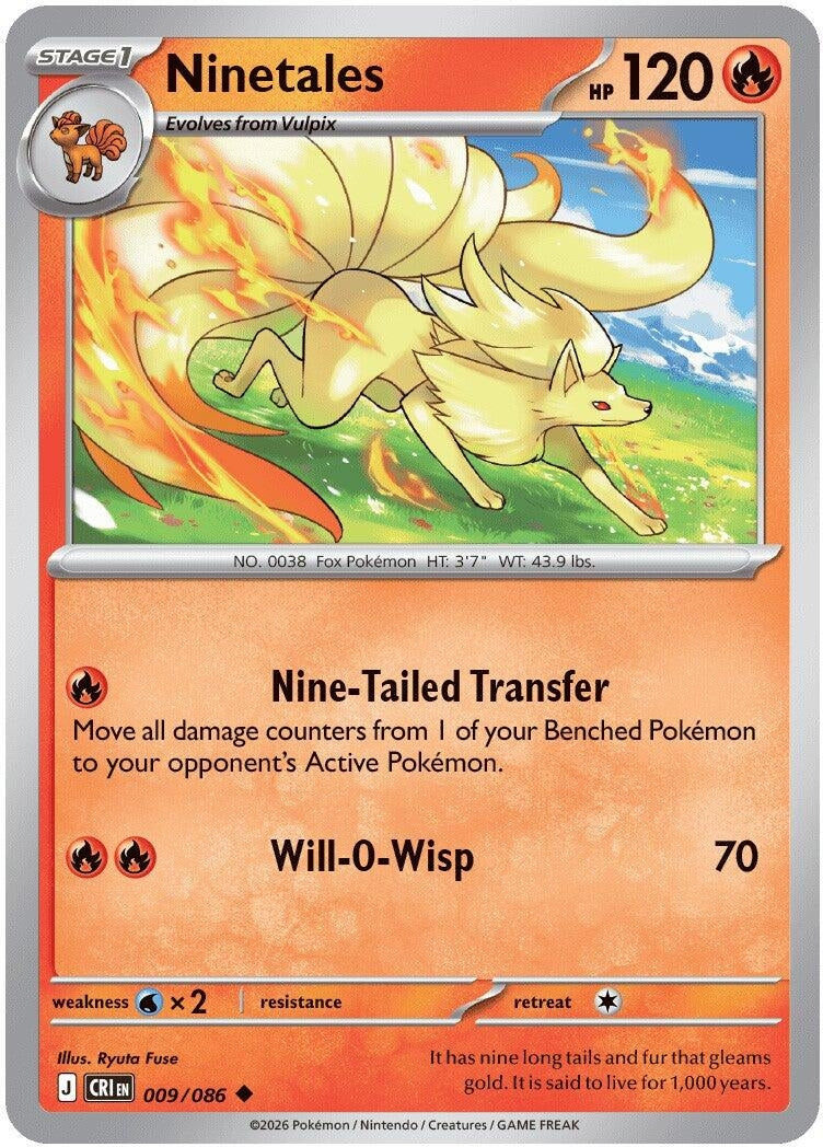 Image for Ninetales (009/086) (ME04: Chaos Rising) (CRI) - Pokemon