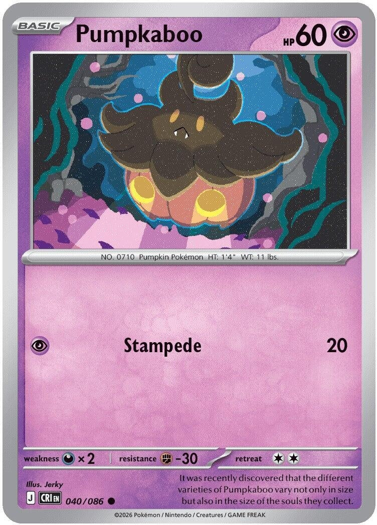 Image for Pumpkaboo (040/086) (ME04: Chaos Rising) (CRI) - Pokemon
