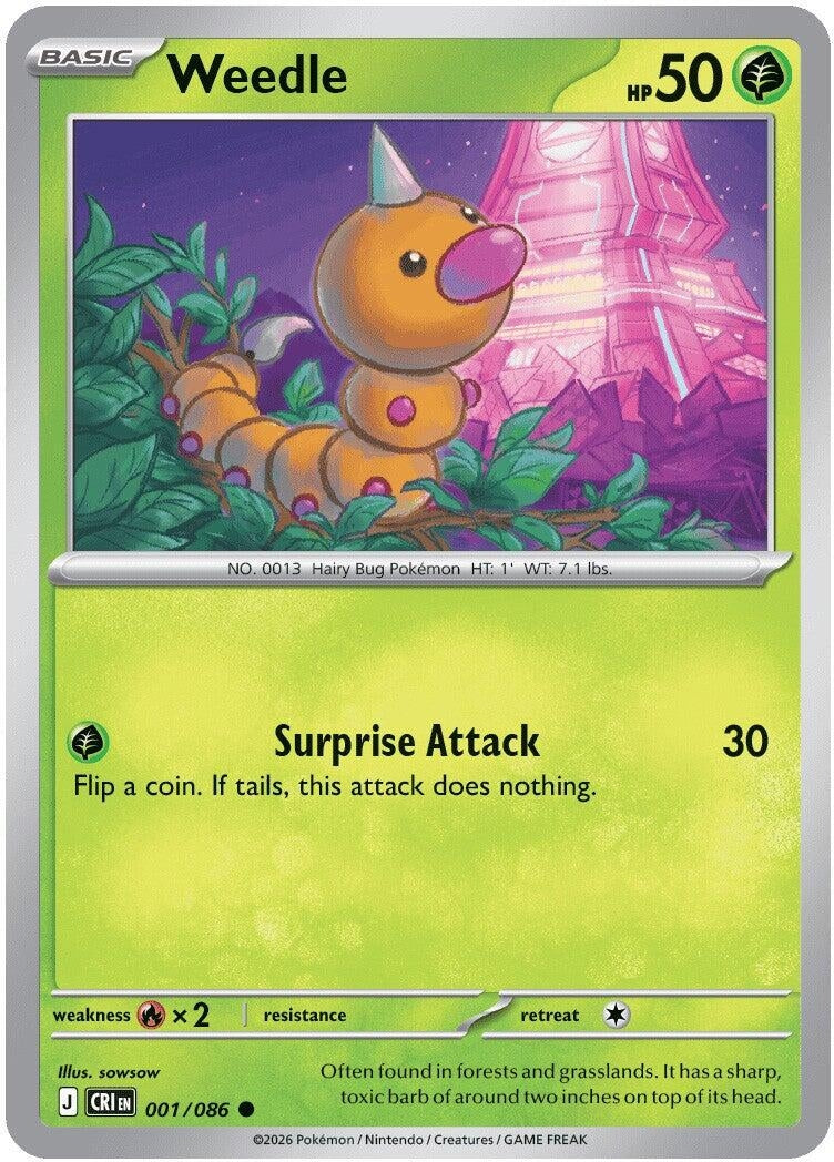 Image for Weedle (001/086) (ME04: Chaos Rising) (CRI) - Pokemon