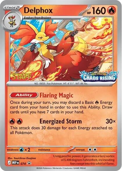 Image for Delphox - 074 [Staff] (074) (ME: Mega Evolution Promo) (MEP) - Pokemon
