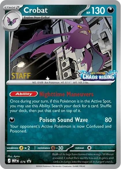 Image for Crobat - 076 [Staff] (076) (ME: Mega Evolution Promo) (MEP) - Pokemon