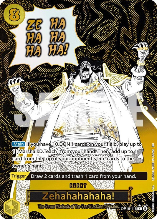 Image for Zehahahahaha! (Alternate Art) (OP16-116) (The Time of Battle) (OP16) - One Piece Card Game