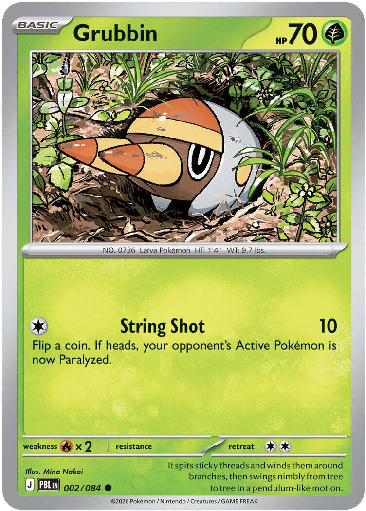 Image for Grubbin (002/084) (ME05: Pitch Black) (PBL) - Pokemon